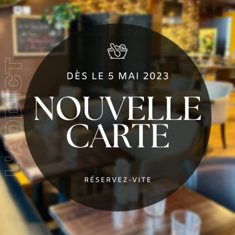 Nouvelle carte restaurant printemps/ été 2023